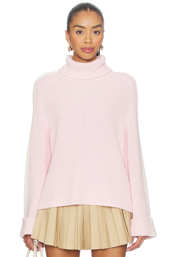 view 2 of 4 Vida Chunky Turtleneck Shaker Pullover in Pale Lilac