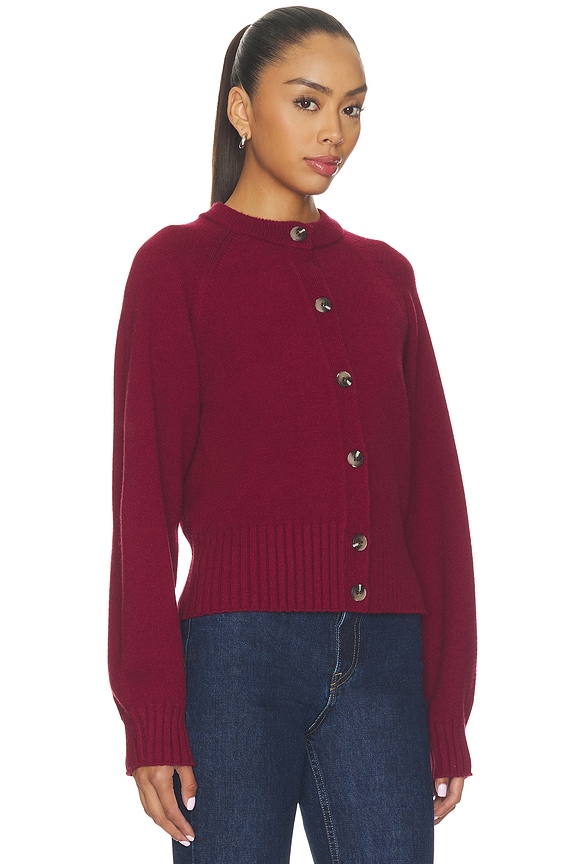 view 2 of 4 CARDIGAN CON MANGAS RAGLAN ESME in Dark Cherry