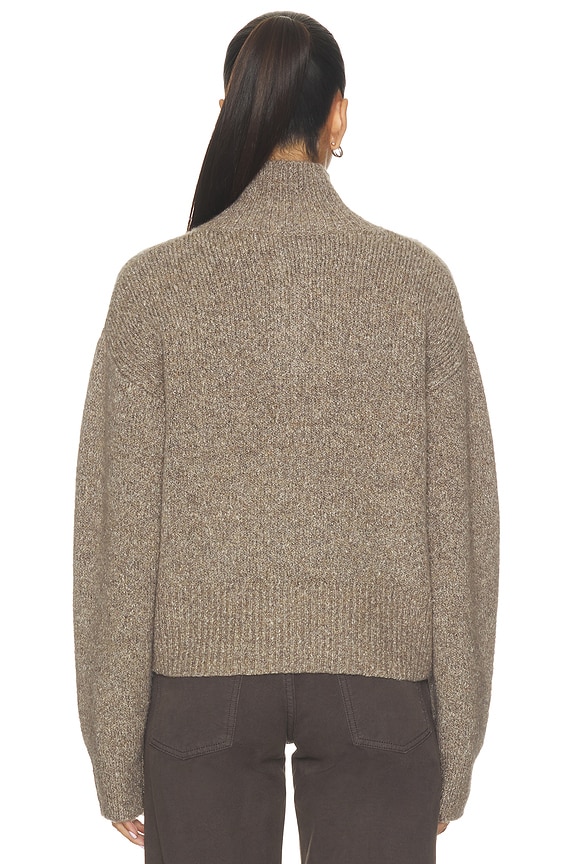 Boxy Snap Front Henley Sweater