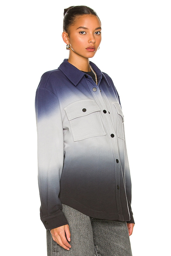 view 2 of 4 Ombre Shacket in Ink Multi