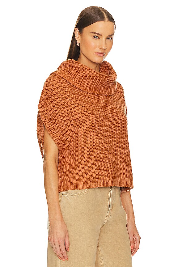 view 2 of 4 Cate Sleeveless Turtleneck Sweater in Toasted Almond
