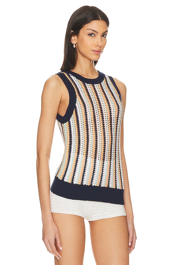 view 2 of 4 Krista Tank in Dark Blue Multi