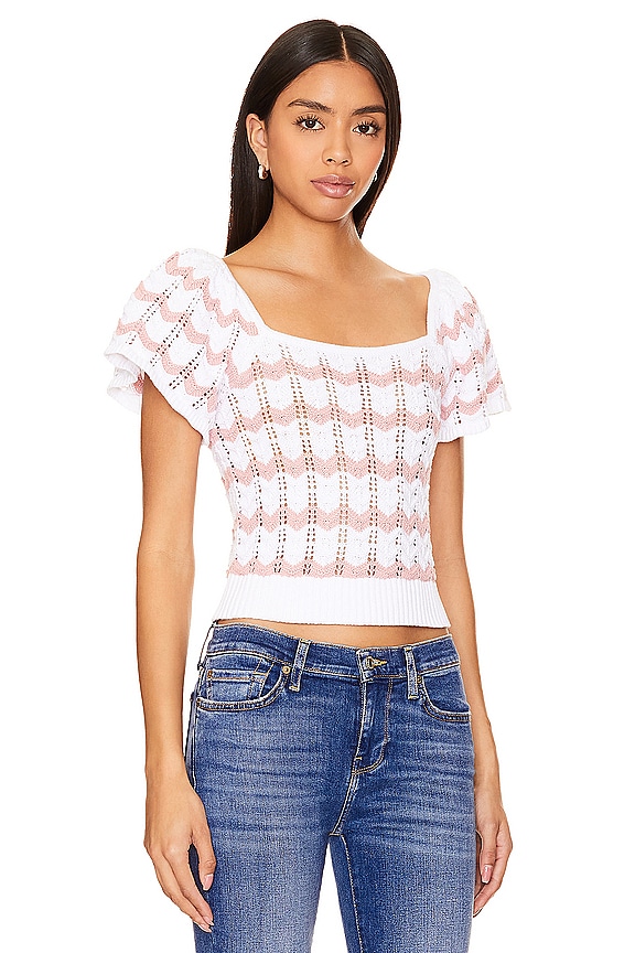 view 2 of 4 Kalli Top in Bleach White Multi