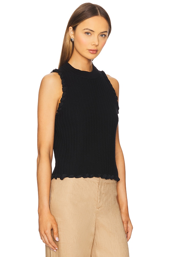 view 2 of 4 Stephanie Whip Stitch Tank in Black
