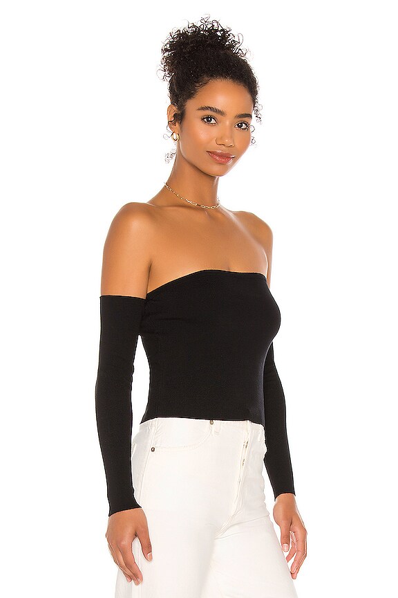 view 2 of 4 Tube Top with Sleeves in Black