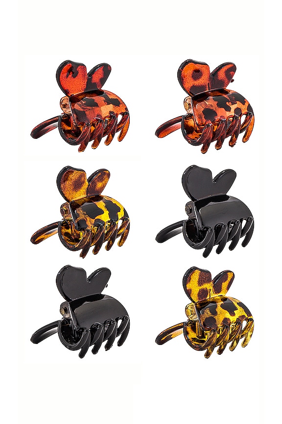 view 2 of 2 Mini Butterfly Clip Set in Multi