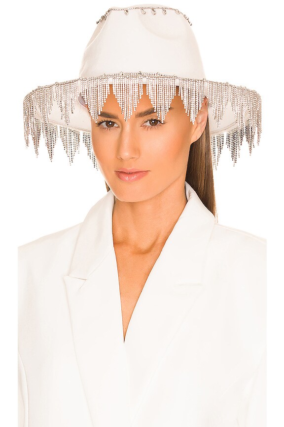 view 1 of 3 Rhinestone Cowboy Hat in White