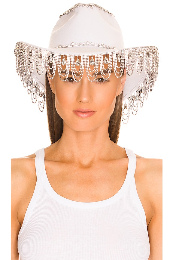 view 2 of 4 Bling Cowboy Hat in White