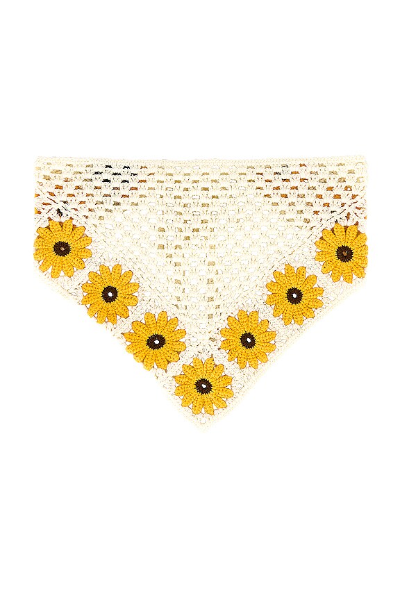 view 2 of 3 Crochet Bandana in Cream & Multi