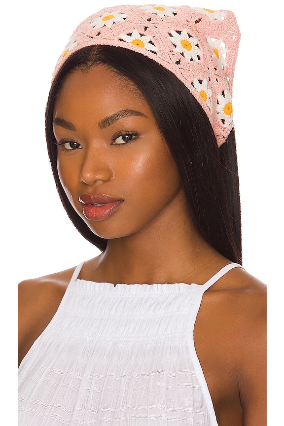 view 1 of 3 Crochet Bandana in Pink