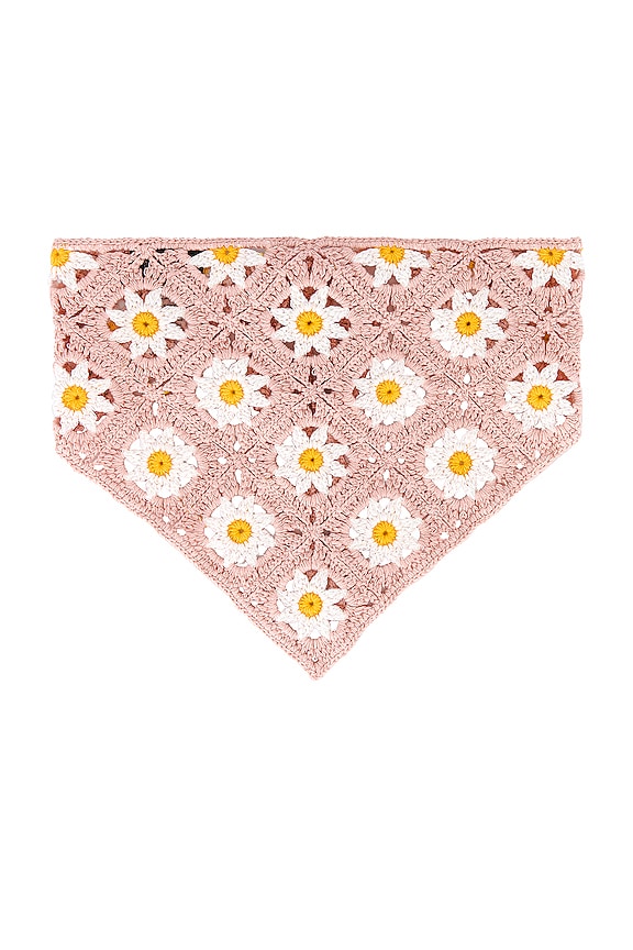 view 2 of 3 Crochet Bandana in Pink
