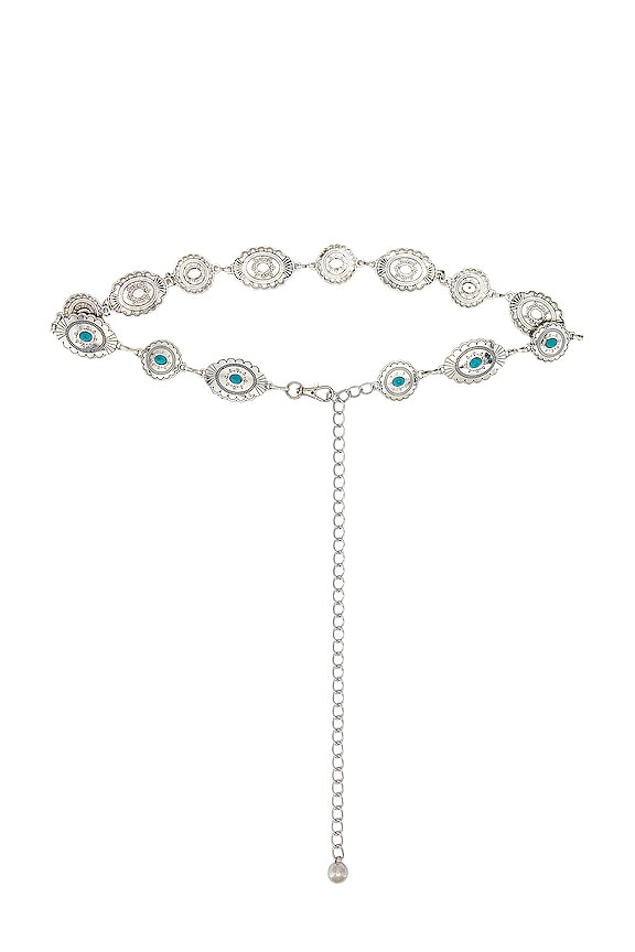 view 2 of 4 Chain Belt in Silver & Turquoise