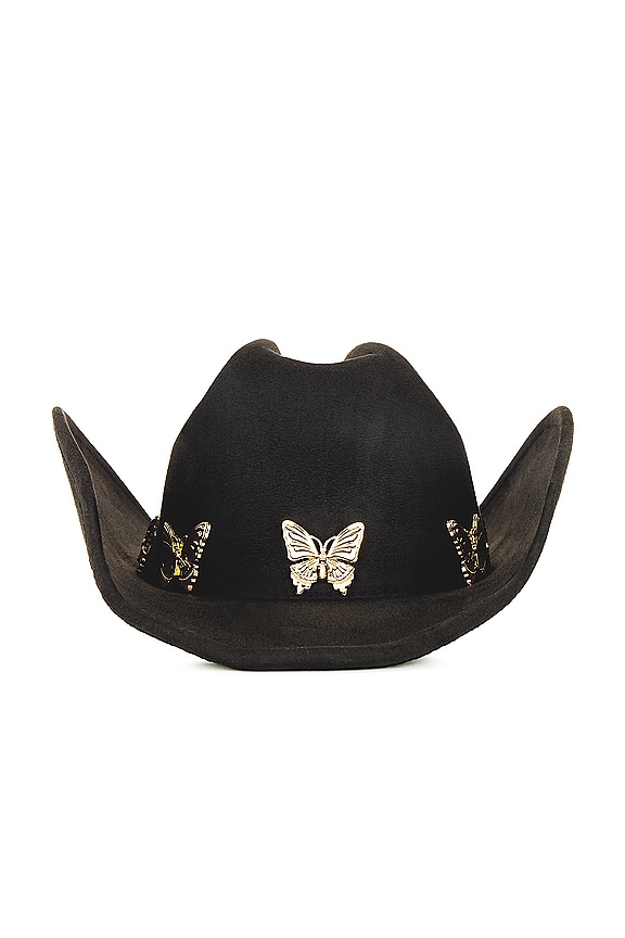 view 2 of 3 Butterfly Cowboy Hat in Black
