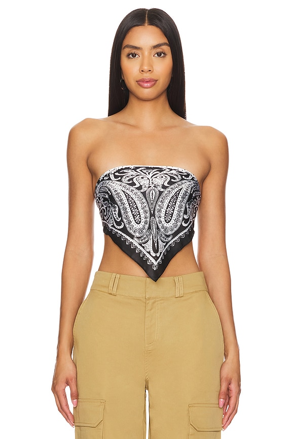 view 2 of 4 ÉCHARPE BANDANA in Navy Paisley