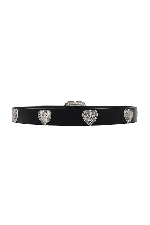 view 2 of 3 Western Heart Belt in Black
