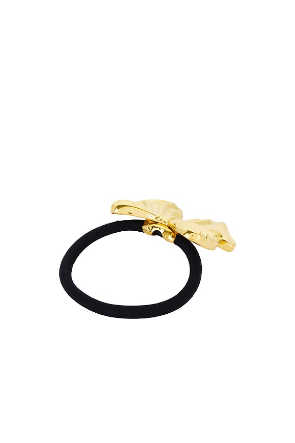 view 2 of 2 Lacey Ribbon Hair Tie in Gold