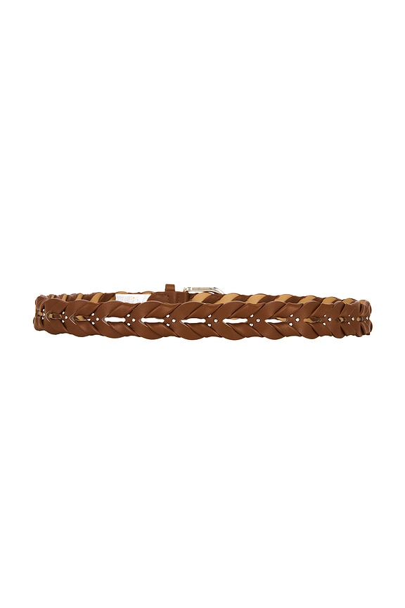 view 2 of 3 Lola Braided Belt in Brown