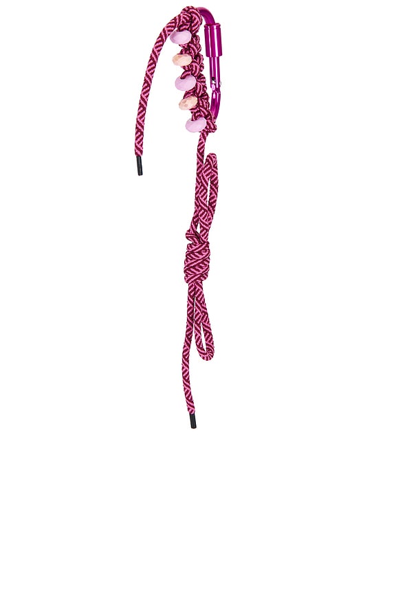 view 2 of 5 Carabiner Bag Charm in Gold & Pearl