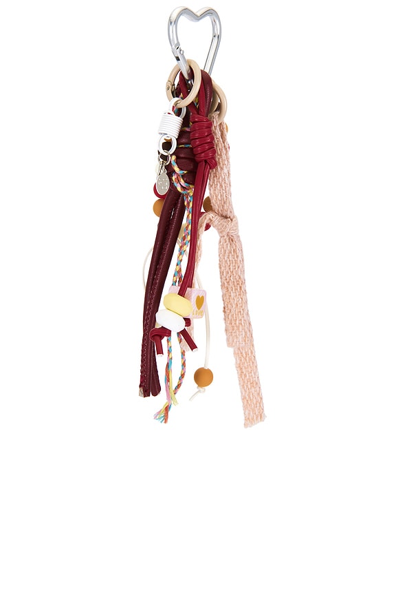 view 2 of 5 Love Letter Bag Charm in Burgundy