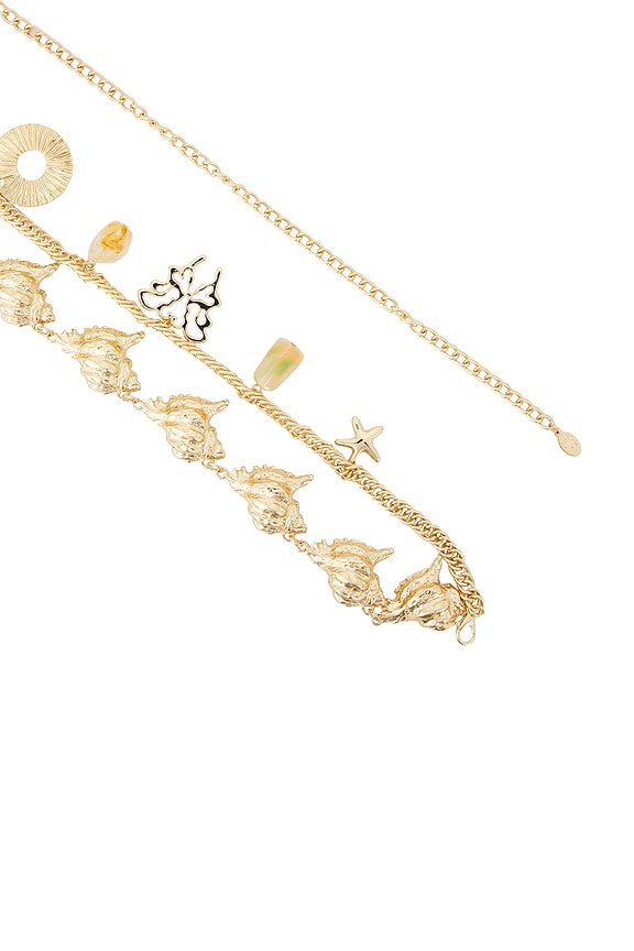 view 2 of 2 Shelly Chain Belt in Gold & Multi Charm