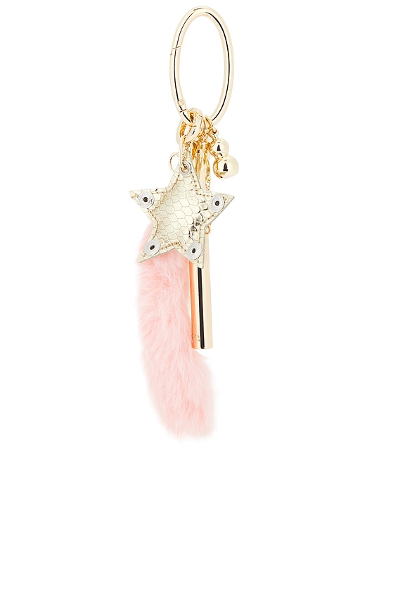 view 2 of 4 Mountain Keychain in Gold & Light Pink