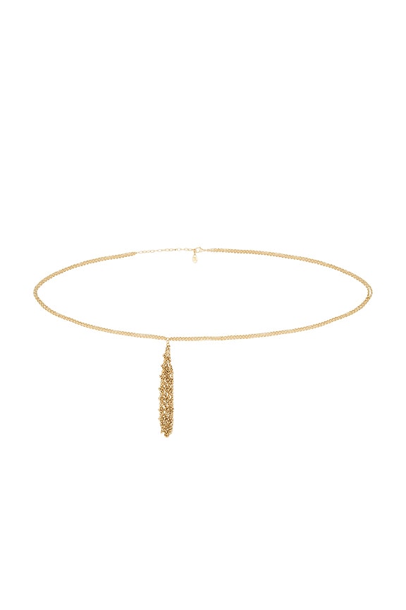 view 1 of 2 Flame Chain Belt in Gold