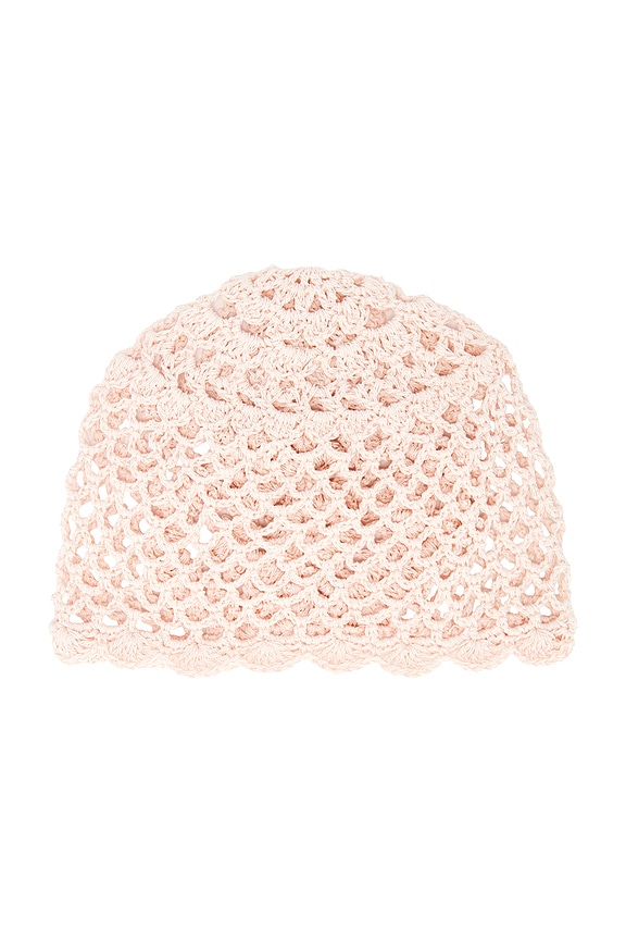 view 2 of 2 Hand-crocheted Beanie in Pink