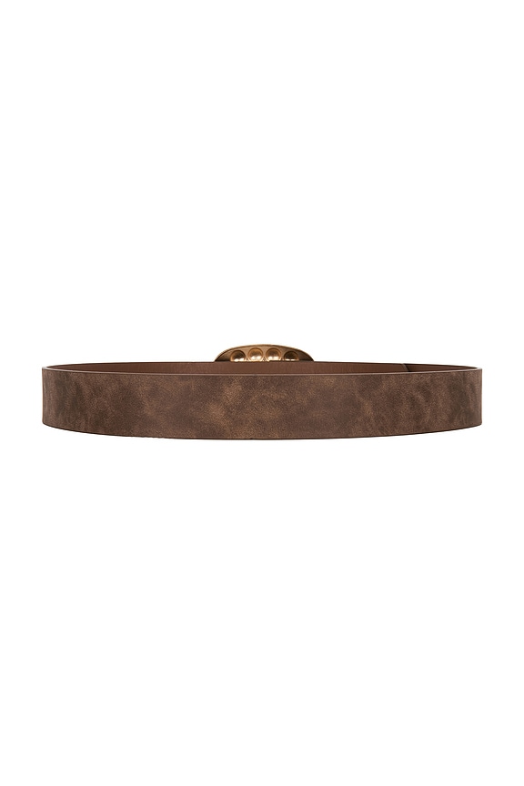view 2 of 3 Faux Nappa Belt in Brown