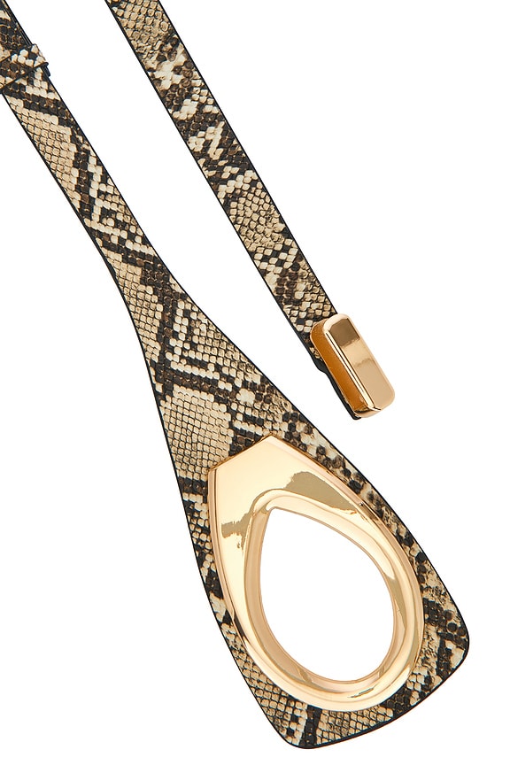 view 2 of 2 Snake Belt With Gold Hardware in Snake