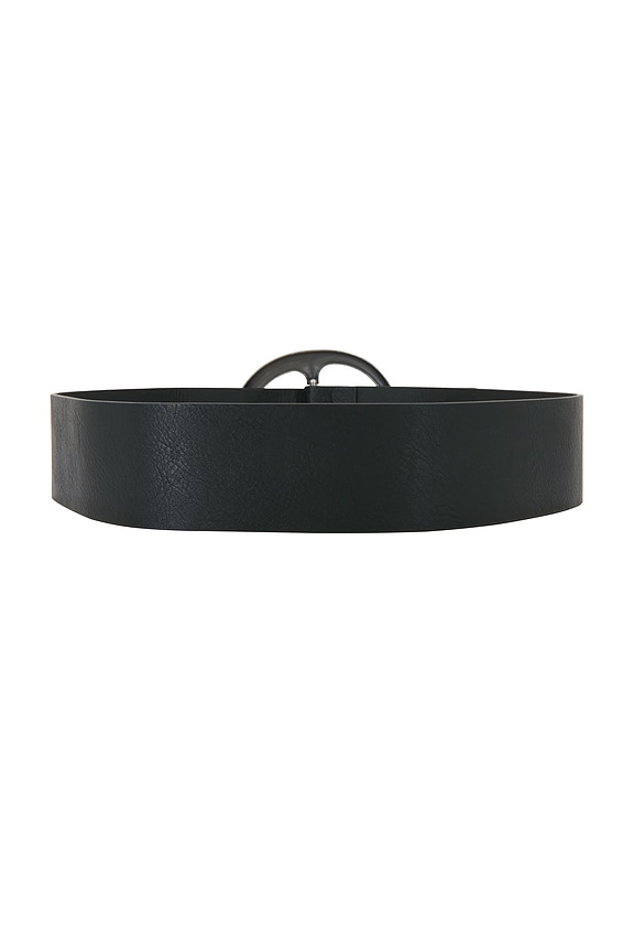 view 2 of 3 Belt With Statement Circular Buckle in Black