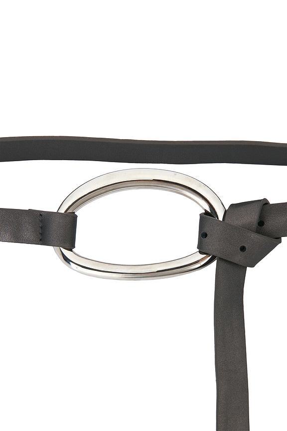 view 2 of 3 Gunmetal Belt With Oval Know Buckle in Gunmetal