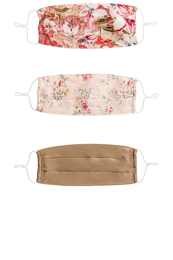 view 2 of 3 Silky Mask Set in Pink Multi