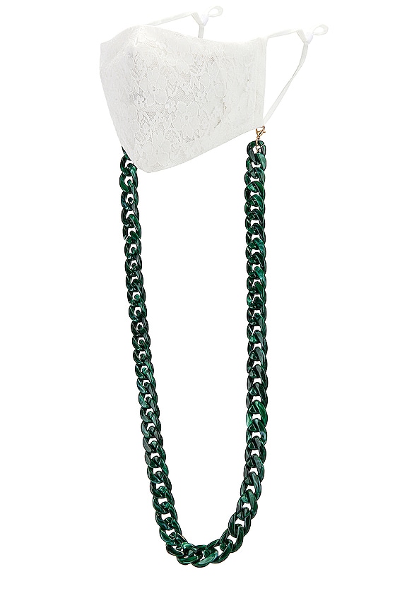 view 1 of 2 Chain Mask Holder in Green