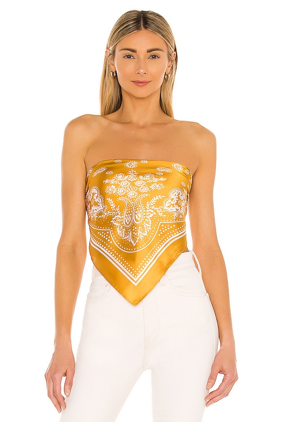 view 1 of 4 Yolanda Yellow Scarf in Yellow & White