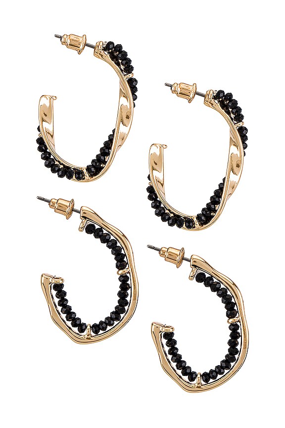 view 2 of 2 BOUCLES D'OREILLES COMPASS in Black