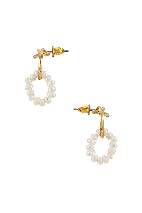 view 2 of 2 BOUCLES D'OREILLES PEARL in Gold