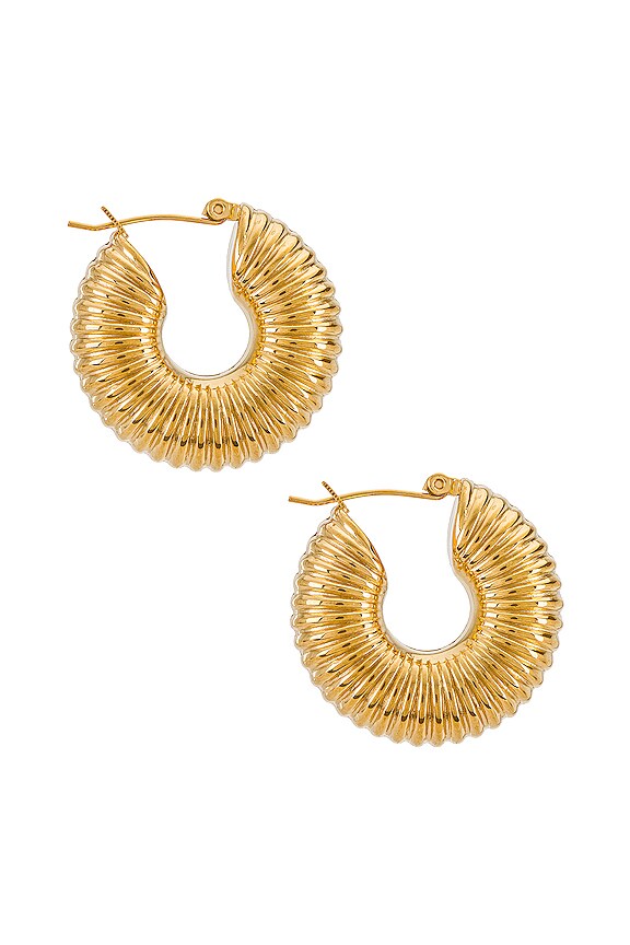 view 2 of 2 Chunky Hoops in Gold