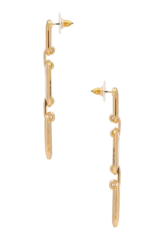 view 2 of 2 BOUCLES D'OREILLES CARRÉ in Gold