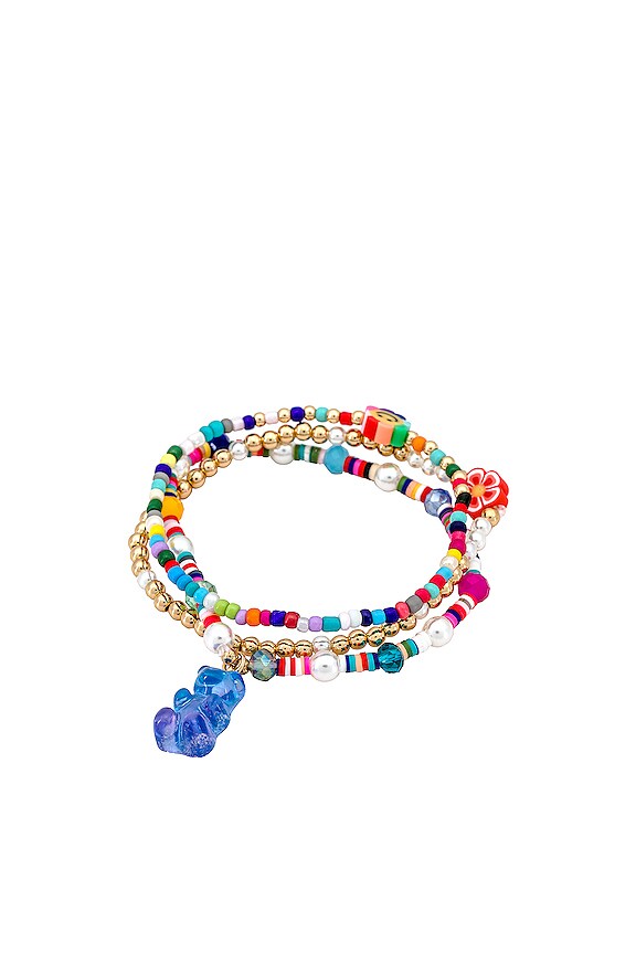 view 1 of 4 Beaded Gummy Bear Bracelet in Multi