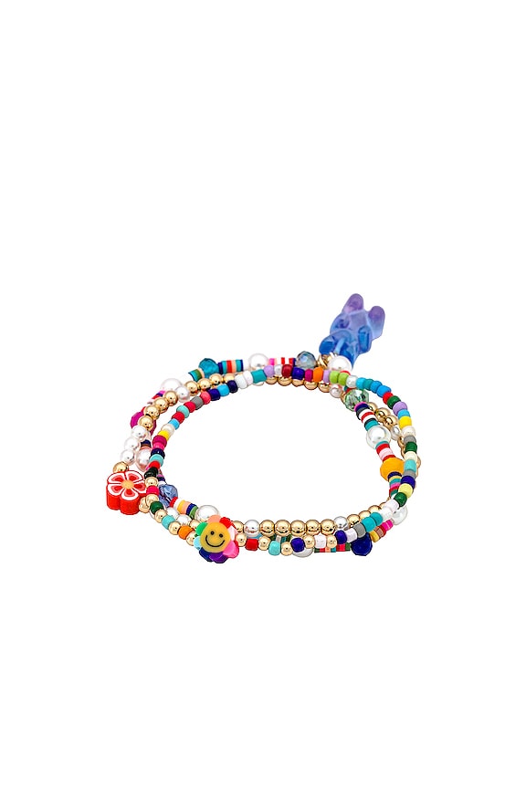 view 2 of 4 Beaded Gummy Bear Bracelet in Multi