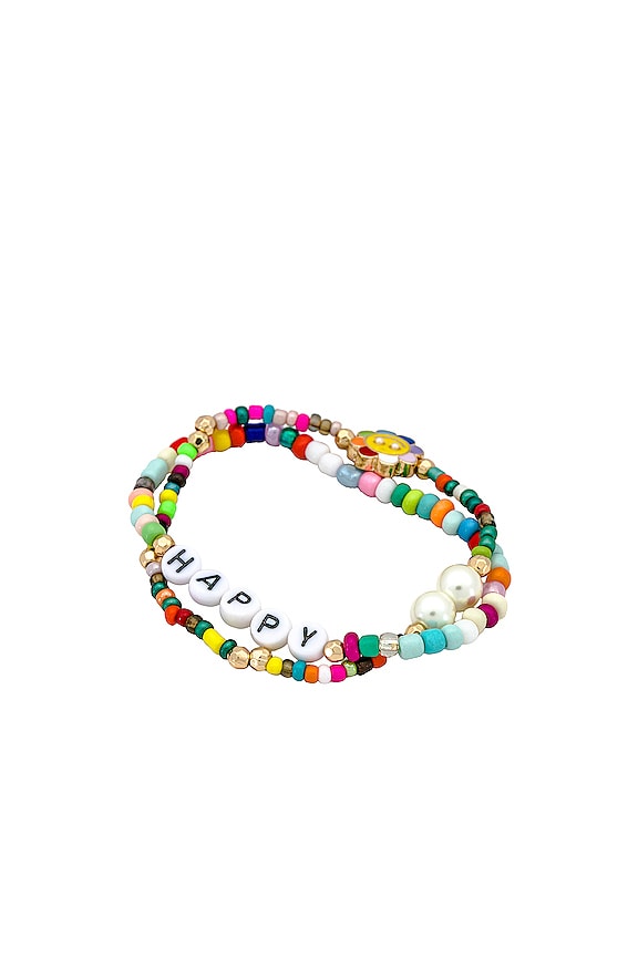 view 1 of 4 Beaded Happy Bracelet in Multi