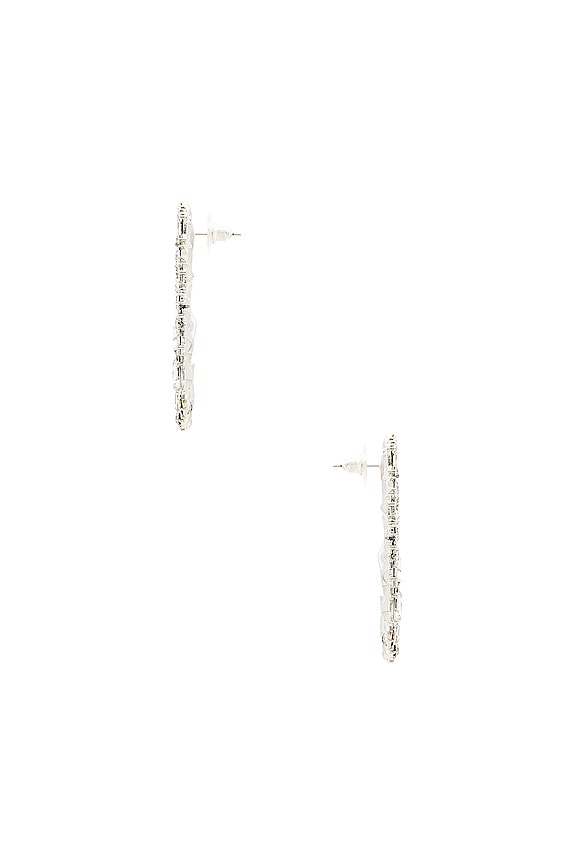 view 2 of 2 Stone Burst Statement Earrings in Silver