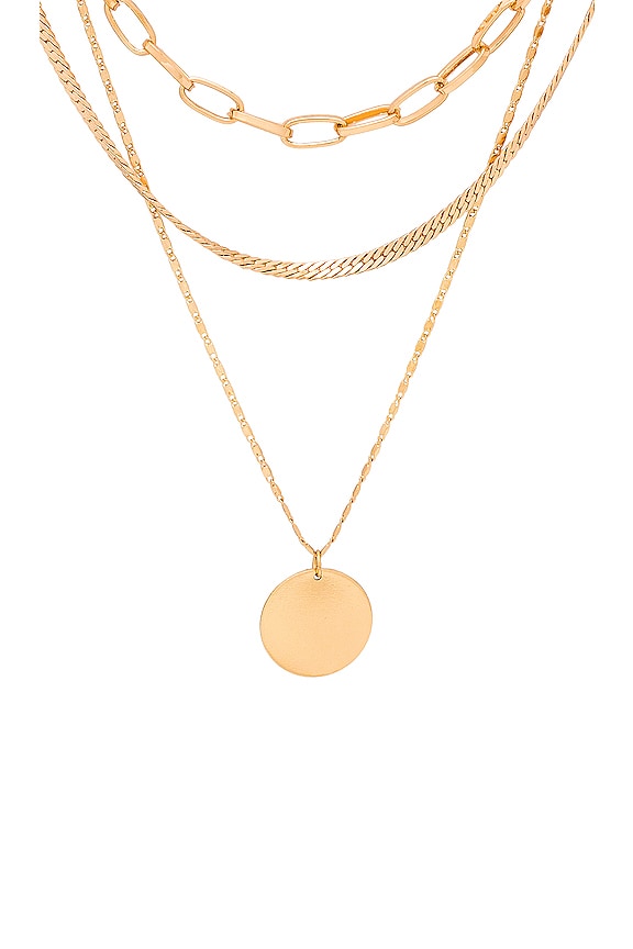 view 2 of 2 Layered Chain Necklace in Gold