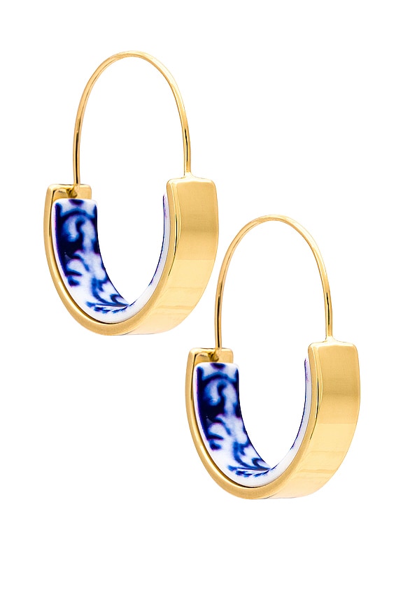 view 1 of 2 BOUCLES D'OREILLES LARGE in Blue