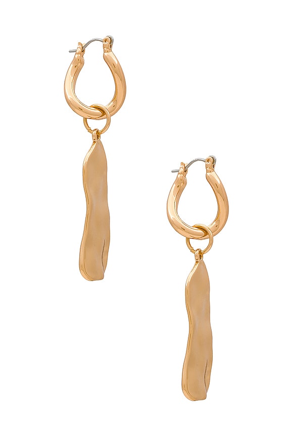 view 2 of 3 Hammered Hoops in Gold