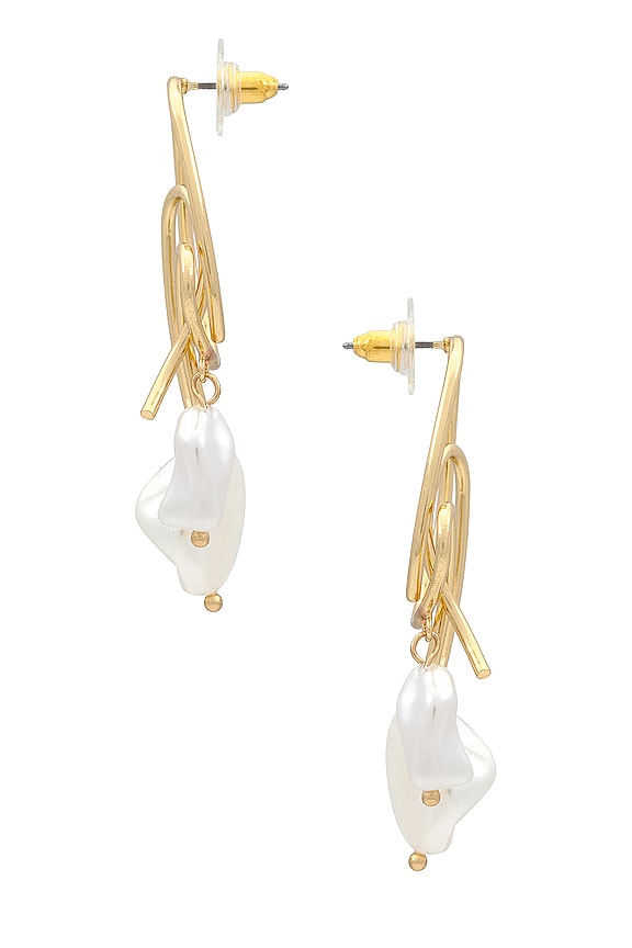 view 2 of 2 BOUCLES D'OREILLES NEPTUNE'S NET in Gold