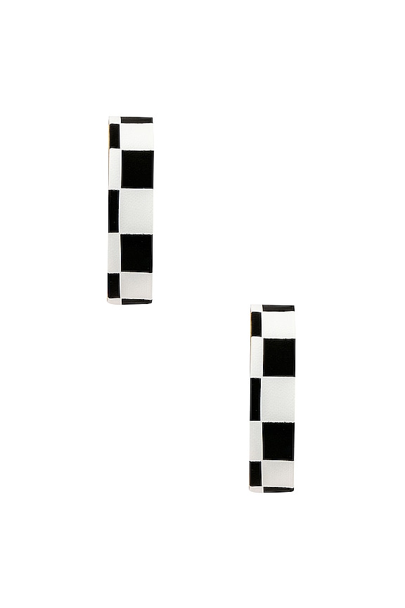 view 2 of 3 Racing Stripe Hoops in Black & White