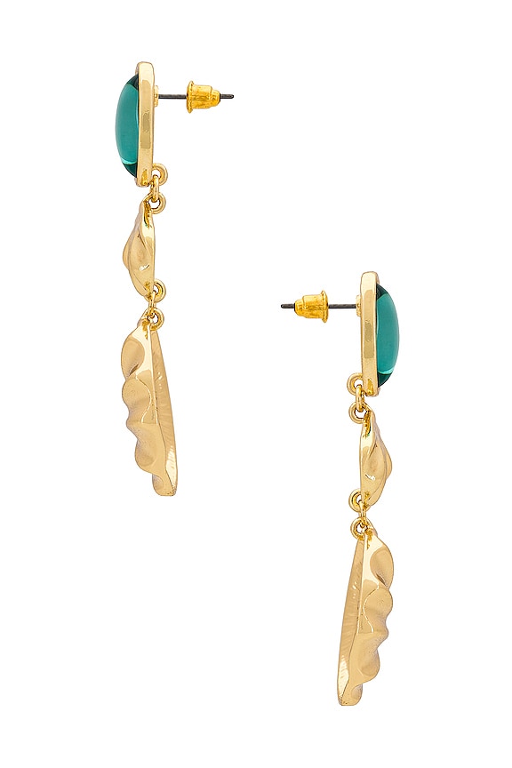 view 2 of 2 PENDIENTES NATURAL DROP in Gold
