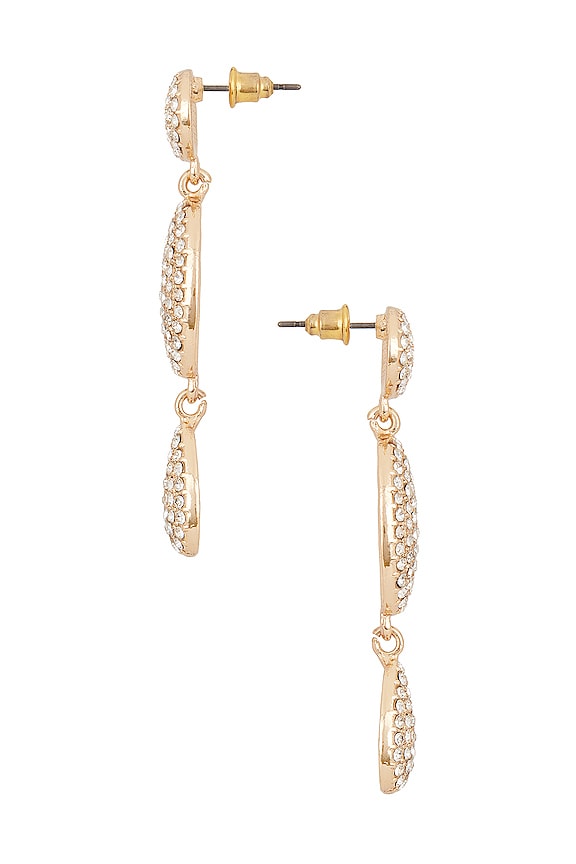 view 2 of 2 Dropping By Earrings in Gold