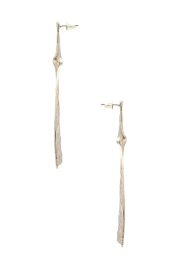 view 2 of 2 x Nat & Liv Rhodium Plated Statement Earrings in Silver